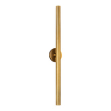 Load image into Gallery viewer, Mason LED Wall Light in Vintage Brass (32-Inch).