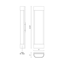 Load image into Gallery viewer, Moondew Outdoor LED Wall Light - line drawing.