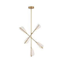 Load image into Gallery viewer, Mulberry LED Chandelier in Brushed Gold.