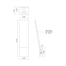 Load image into Gallery viewer, Nevis Outdoor LED Wall Light - line drawing.