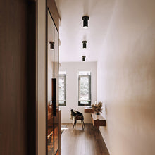 Load image into Gallery viewer, Nola Semi-Flush Mount Ceiling Light in living room.