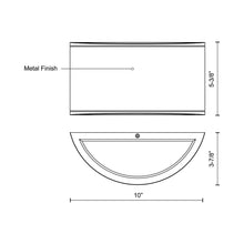 Load image into Gallery viewer, Olympus Outdoor LED Wall Light - line drawing.