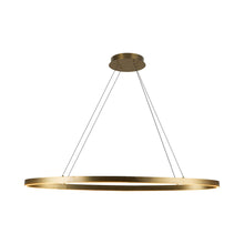 Load image into Gallery viewer, Ovale LED Linear Pendant Light in Brushed Gold (Small).