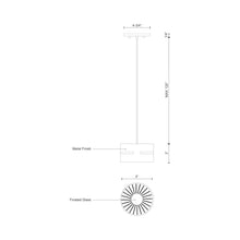 Load image into Gallery viewer, Oxford LED Pendant Light - line drawing.