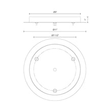 Load image into Gallery viewer, Pendant Light Canopy - line drawing.