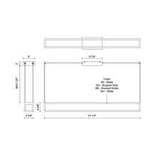 Load image into Gallery viewer, Plaza LED Pendant Light - line drawing.