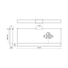 Load image into Gallery viewer, Plaza LED Pendant Light - line drawing.