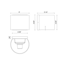 Load image into Gallery viewer, Rene Outdoor LED Wall Light - line drawing.