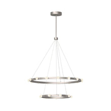 Load image into Gallery viewer, Rezz LED Chandelier in Brushed Nickel.
