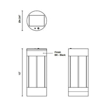 Load image into Gallery viewer, Suara Outdoor LED Table Lamp - line drawing.