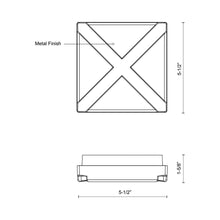 Load image into Gallery viewer, Tac Outdoor LED Wall Light - line drawing.