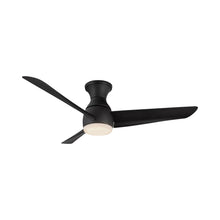 Load image into Gallery viewer, Thalia LED Flush Mount Ceiling Fan in Matte Black.