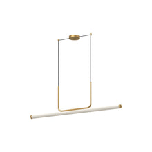 Load image into Gallery viewer, Vesper LED Linear Pendant Light in Brushed Gold (1-Light).