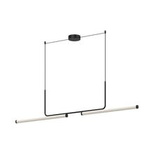 Load image into Gallery viewer, Vesper LED Linear Pendant Light in Textured Black (2-Light).
