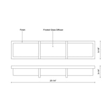 Load image into Gallery viewer, Watford LED Bath Wall Light - line drawing.