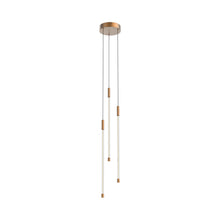 Load image into Gallery viewer, Motif 3-Light LED Pendant Light in Brushed Gold (Medium).