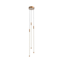 Load image into Gallery viewer, Motif 3-Light LED Pendant Light in Brushed Gold (Large).