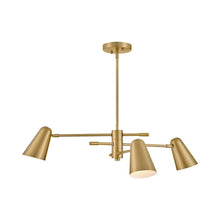 Load image into Gallery viewer, Birdie Chandelier in Lacquered Brass.