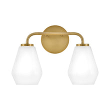 Load image into Gallery viewer, Gio Bath Wall Light in Lacquered Brass (2-Light).