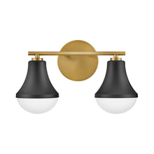 Load image into Gallery viewer, Haddie Bath Wall Light in Black (2-Light).
