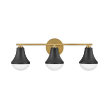 Load image into Gallery viewer, Haddie Bath Wall Light in Black (3-Light).