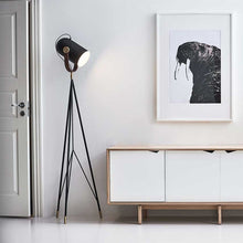 Load image into Gallery viewer, Carronade Floor Lamp in living room.