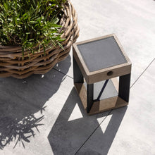 Load image into Gallery viewer, Blade Outdoor Solar LED Table Lamp in Outside Area.