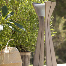 Load image into Gallery viewer, Bloom Outdoor Solar LED Floor Lamp in Outside Area.