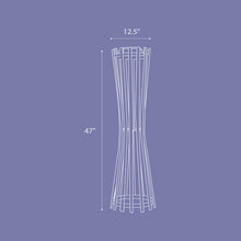 Load image into Gallery viewer, Corsetta Outdoor Solar LED Pathway Light - line drawing.