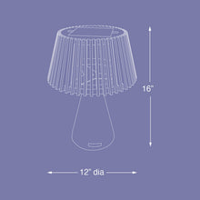 Load image into Gallery viewer, Enoki Outdoor Solar LED Table Lamp - line drawing.