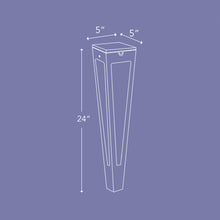 Load image into Gallery viewer, Lanai Outdoor Solar LED Torch Light - line drawing.