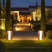 Load image into Gallery viewer, Mandaley Outdoor Solar LED Floor Lamp in Outside Area.