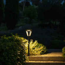 Load image into Gallery viewer, Metro Outdoor Solar LED Floor Lamp in Outside Area.