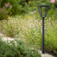 Load image into Gallery viewer, Metro Outdoor Solar LED Floor Lamp in Outside Area.