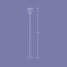 Load image into Gallery viewer, Metro Outdoor Solar LED Floor Lamp - line drawing.