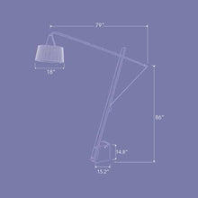 Load image into Gallery viewer, Pendulum Outdoor Solar LED Floor Lamp - line drawing.