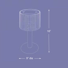 Load image into Gallery viewer, Pixy Outdoor Solar LED Table Lamp - line drawing.