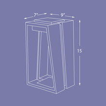 Load image into Gallery viewer, Skaal Outdoor Solar LED Lantern - line drawing.