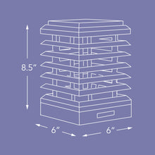 Load image into Gallery viewer, Tekura Outdoor Solar LED Table Lamp - line drawing.