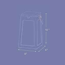 Load image into Gallery viewer, Tinka Outdoor Solar LED Lantern - line drawing.