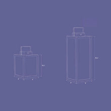 Load image into Gallery viewer, Tradition Outdoor Solar LED Lantern - line drawing.