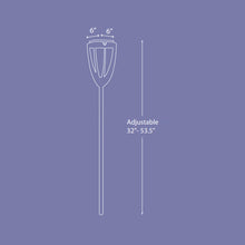 Load image into Gallery viewer, Tulip Outdoor Solar LED Torch Light - line drawing.