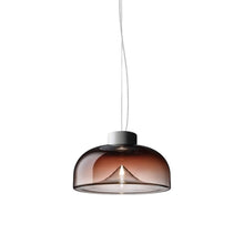 Load image into Gallery viewer, Aella LED Pendant Light in Shaded Burgundy/Matte White (Small).