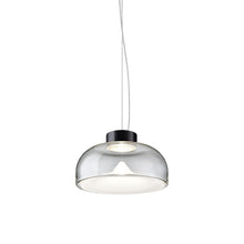 Load image into Gallery viewer, Aella LED Pendant Light in Transparent With White Spot/Matte Black (Small).