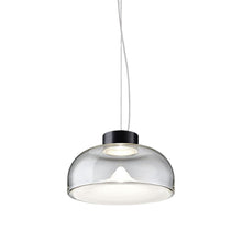 Load image into Gallery viewer, Aella LED Pendant Light in Transparent With White Spot/Matte Black (Medium).