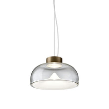 Load image into Gallery viewer, Aella LED Pendant Light in Transparent With White Spot/Matte Bronze (Medium).