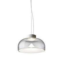 Load image into Gallery viewer, Aella LED Pendant Light in Transparent With White Spot/Matte White (Medium).