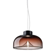 Load image into Gallery viewer, Aella LED Pendant Light in Shaded Burgundy/Matte Black (Large).