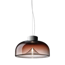 Load image into Gallery viewer, Aella LED Pendant Light in Shaded Burgundy/Matte White (Large).