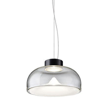 Load image into Gallery viewer, Aella LED Pendant Light in Transparent With White Spot/Matte Black (Large).